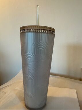 Starbucks Gray Frosted Textured Tumbler